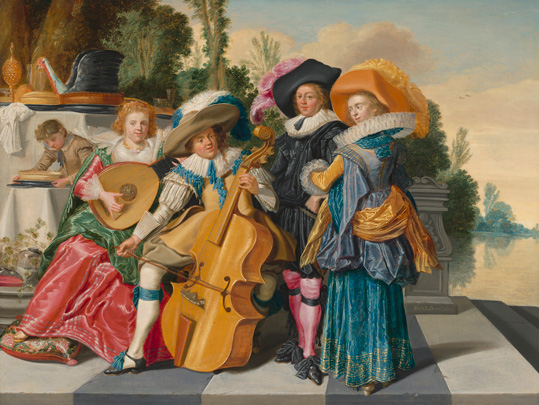 Dirck Hals, Merry Company on a Terrace, 1625, oil on panel, National Gallery of Art, Washington, The Lee and Juliet Folger Fund