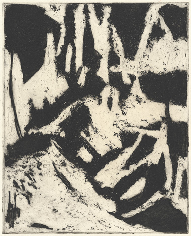 Eva Hesse, No title, 1957 or 1958, sugarlifting etching, National Gallery of Art, Washington, Avalon Fund and Gerald Cerny Fund
