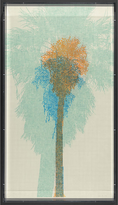 Charles Gaines, "Numbers and Trees: Palm Canyon, Palm Series 4, Tree #2, Kitanemuk", from the suite of 4 prints, "Numbers and Trees: Palm Canyon, Palm Series 4"
