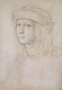 Self portrait (chalk heightened with white on paper), Raphael (Raffaello Sanzio of Urbino) (1483-1520) / Ashmolean Museum, University of Oxford, UK / The Bridgeman Art Library