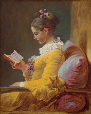 Jean Honoré Fragonard, Young Girl Reading, c. 1769, oil on canvas, National Gallery of Art, Washington, Gift of Mrs. Mellon Bruce in memory of her father, Andrew W. Mellon