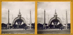 Main Entrance (Porte Monumental) René Binet, architect View of the entire stereo card.