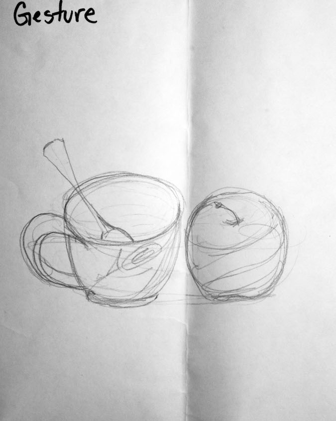 Black And White Matte Small Object Sketch Pencil Sketch