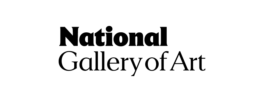 National Gallery of Art written in balck text over white background