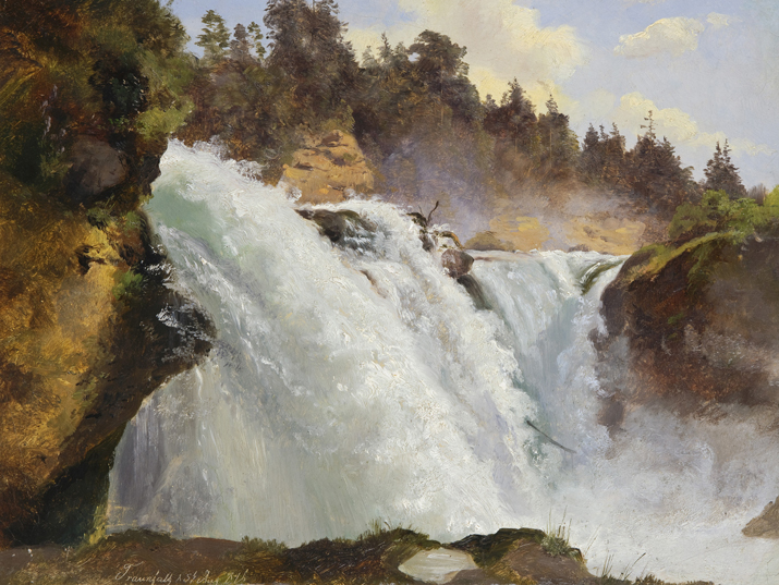Image of the painting Waterfall in the River Traun, Bavaria, 1826