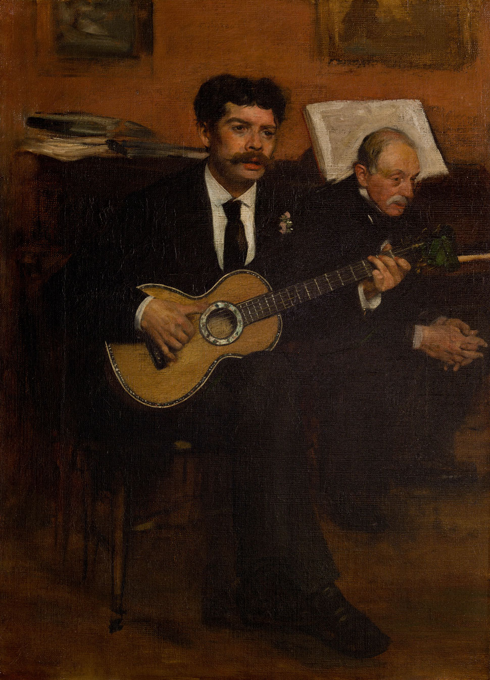 Edgar Degas, Lorenzo Pagans and Auguste De Gas, c. 1871–1872, oil on canvas