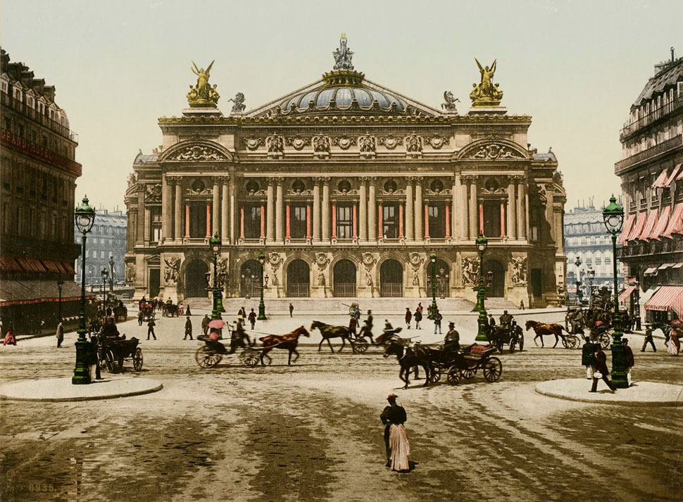 Photochrom Zurich, Paris, Opéra, from Souvenirs de Paris, c. 1889–1990
