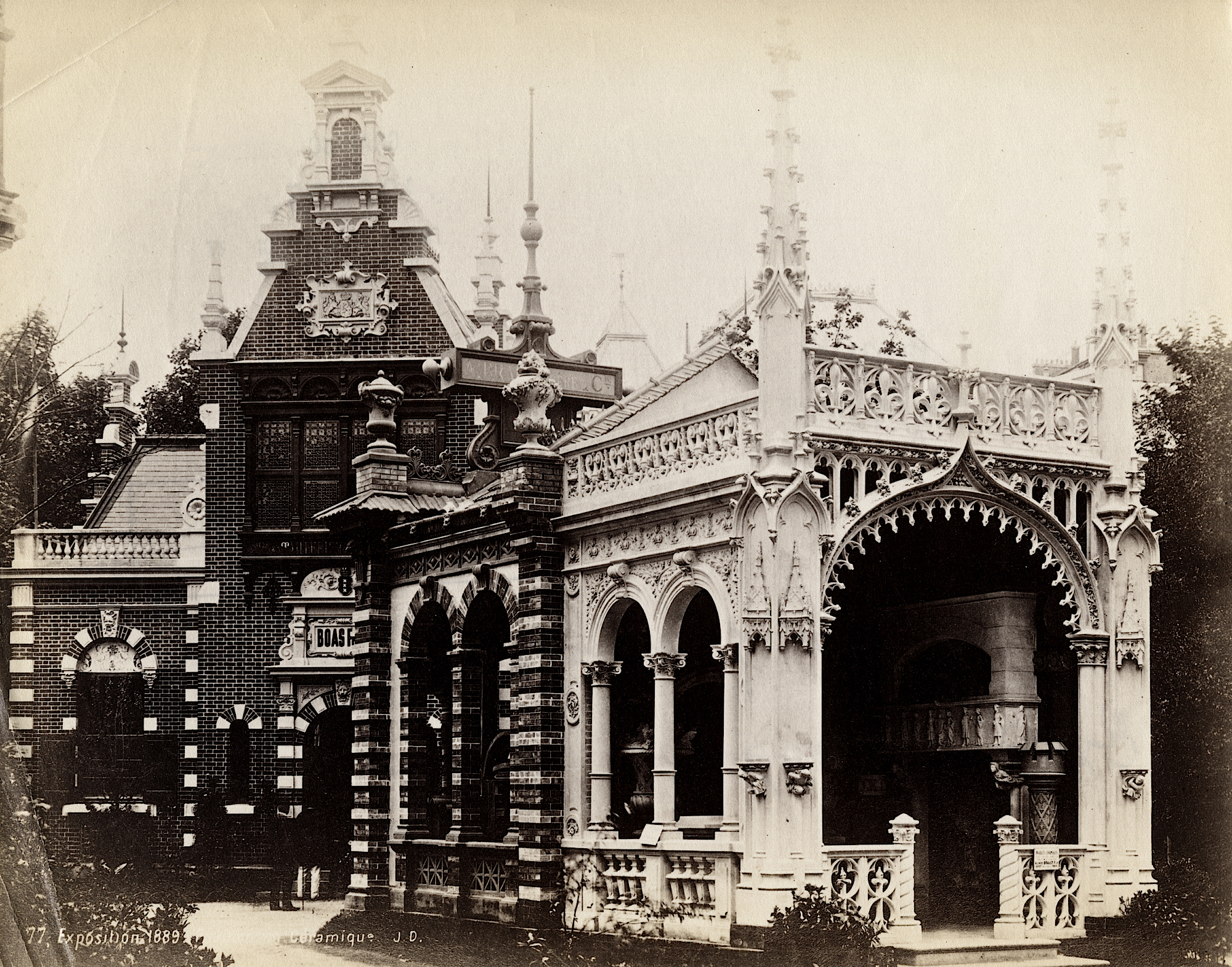 8" x 10" Photo Historic 1889 Pavilion of Bolivia Paris Exposition 