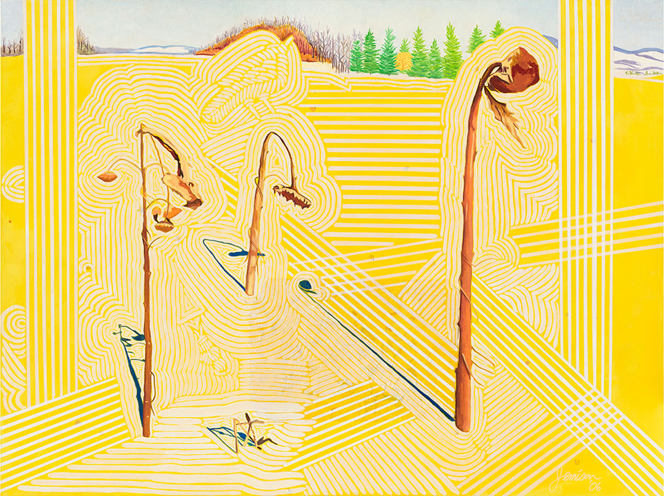G. Peter Jemison, "Sentinels (Large Yellow)"