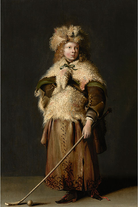 Attributed to Gesina ter Borch and Gerard ter Borch the Younger, "Moses ter Borch Holding a Kolf Stick"