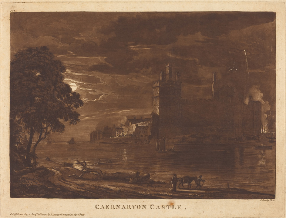 Paul Sandby, Caernarvon Castle (Night)