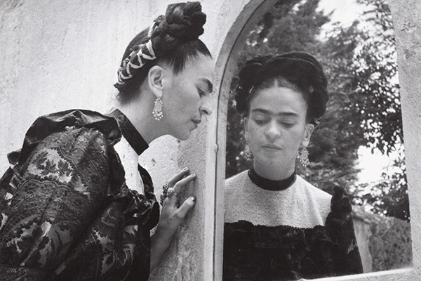 Frida Kahlo photograph by female, LGBTQ+ artist Lola Alvarez Bravo, gelatin silver print, c. 1944