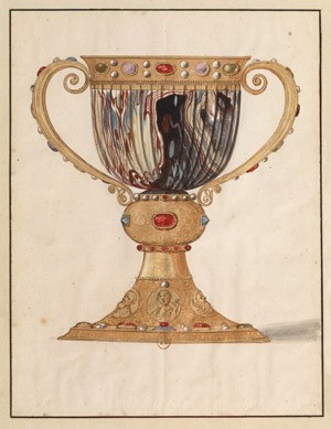 Image: Watercolor illustration of Suger’s chalice