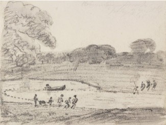 John Constable, Fishing with a Net on Lake Wivenhoe Park, 1888, V&A Images/Victoria and Albert Museum