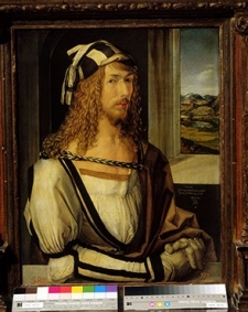 Albrecht Dürer, Self-portrait with gloves at age 26