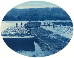  Construction of Rock and Brush Dam, L[ow]. W[ater].
