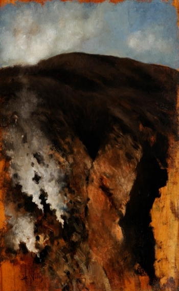 Image of the painting Eruption of Vesuvius, 1872, oil on wood panel,