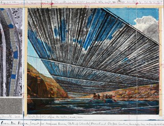 Christo, Over the River (Project for Arkansas River, State of Colorado), 2010, collage National Gallery of Art, Washington, Gift of the artist Photo by André Grossmann © Christo 2010