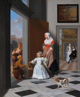 Jacob Ochtervelt A Nurse and a Child in the Foyer of an Elegant Townhouse, 1663 oil on canvas 32 x 26 1/4 in. (81.5 x 66.8 cm) National Gallery of Art, Washington The Lee and Juliet Folger Fund