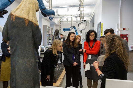 CASVA members tour the Gallery's objects conservation lab with Shelley Sturman, head of objects conservation, National Gallery of Art, October 2016