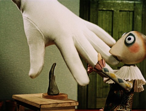 Still image from The Hand by Jiří Trnka (1965, 18 minutes), screening at the National Gallery of Art on December 28, 2018, at 2:30 p.m., in Shorts Program 4, as part of the film series The Puppet Master: The Complete Ji í Trnka. Image courtesy Comeback Company.