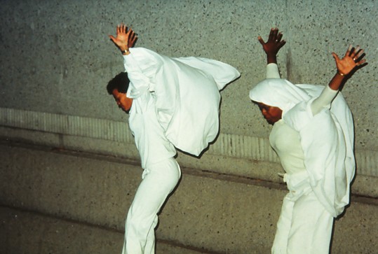 Senga Nengudi (right) and Maren Hassinger (left) perform Flying (1982) in Los Angeles. Image credit: African American Performance Art Archive. Kellie Jones, professor, department of art history and archaeology, and faculty fellow, Institute for Research in African American Studies, Columbia University, will discuss "Art Is an Excuse: Conceptual Strategies, 1968–1983" during the 2019 Wyeth Lecture in American Art on November 6.