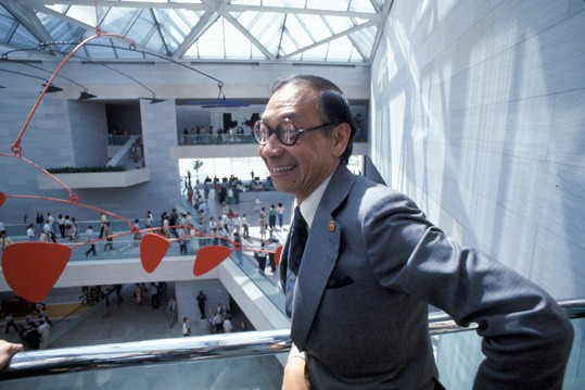 Architect I.M. Pei in the East Building of the National Gallery of Art on opening day, June 1, 1978. Photo © Dennis Brack/Black Star. National Gallery of Art, Washington, Gallery Archives