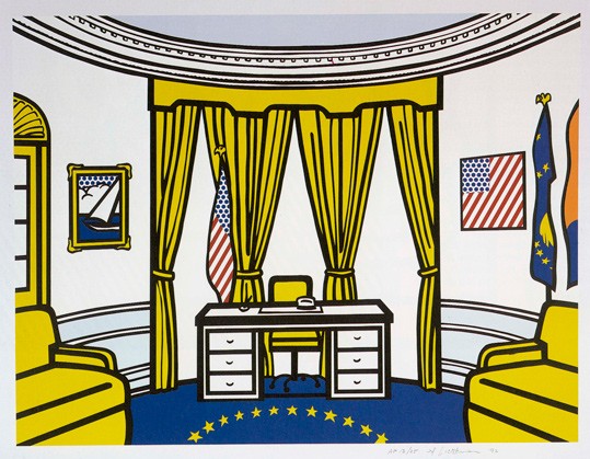 Roy Lichtenstein, The Oval Office, 1992, color screenprint National Gallery of Art, Washington Gift of Roy and Dorothy Lichtenstein 1996.56.126