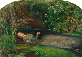 John Everett Millais, Ophelia, 1851-1852 oil on canvas Tate. Presented by Sir Henry Tate 1894