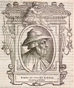 Woodcut portrait of Piero di Cosimo in Giorgio Vasari, Vite de' piu eccellenti pittori scultori e architettori, Florence: Appresso i Giunti, 1568, Gift of E. J. Rousuck.