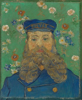 Vincent van Gogh "Portrait of Joseph Roulin," February - March 1889 oil on canvas overall: 65 54 cm (25 9/16 21 1/4 in.) framed: 80.5 69.5 9 cm (31 11/16 27 3/8 3 9/16 in.) Kröller-Müller Museum, Otterlo, The Netherlands
