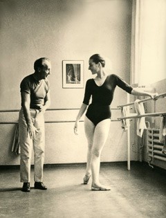 George Balanchine and Tanaquil le Clercq. Film still from Afternooon of a Faun: Tanaquil Le Clercq by Nancy Buirski, 2014, to be shown as part of the film series Master Class: Pina and Tanaquil on Thursday, August 28 at 7:00 p.m. at the McGowan Theater, National Archives. Image courtesy Kino Lorber