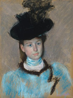 Mary Cassatt, The Black Hat, c. 1890 pastel National Gallery of Art, Washington, Collection of Mr. and Mrs. Paul Mellon