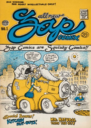 Robert Crumb (artist, author), Apex Novelties (publisher), Zap #1, 1968, 28-page paperback bound volume with half-tone and offset lithograph illustrations in black and cover in full color, National Gallery of Art, Washington, Gift of William and Abigail Gerdts