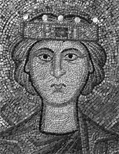 Saint Basilissa, mosaic, Basilica of San Marco, Venice.