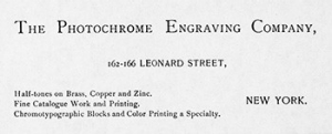 Advertisement for the Photochrome Engraving Company