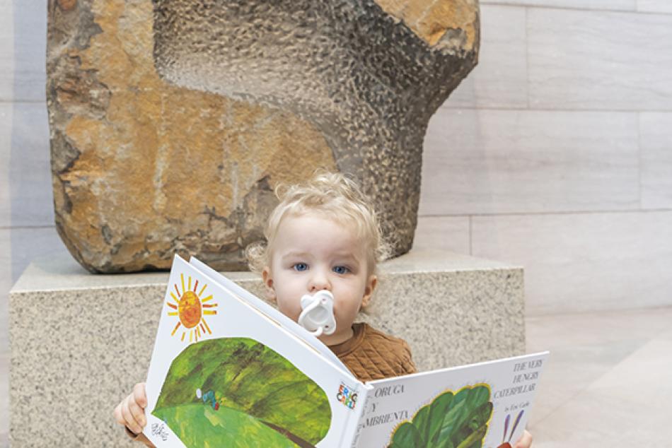 Visitors enjoy Storytime in the National Gallery's East Building.