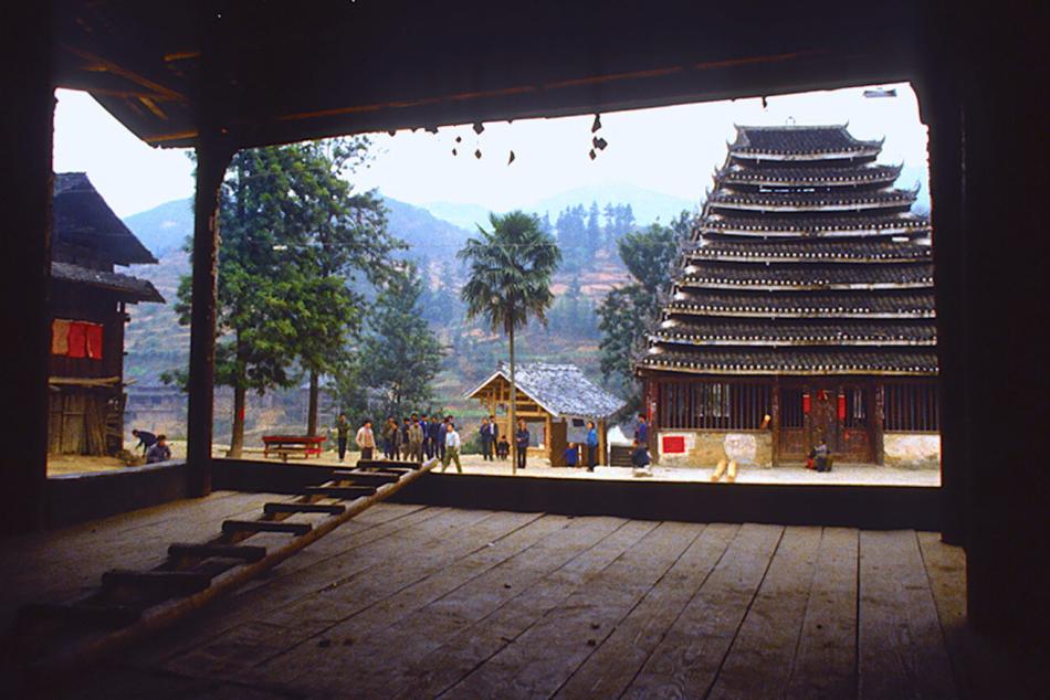 The grounds of an Asian temple.