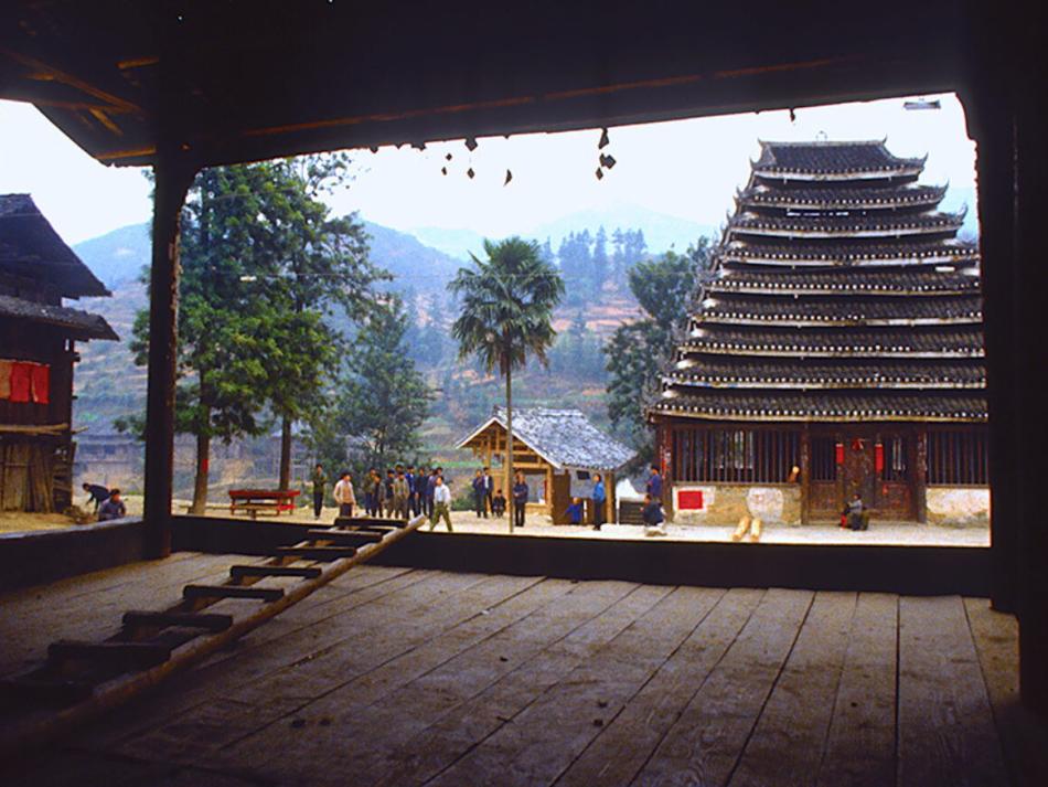 The grounds of an Asian temple.
