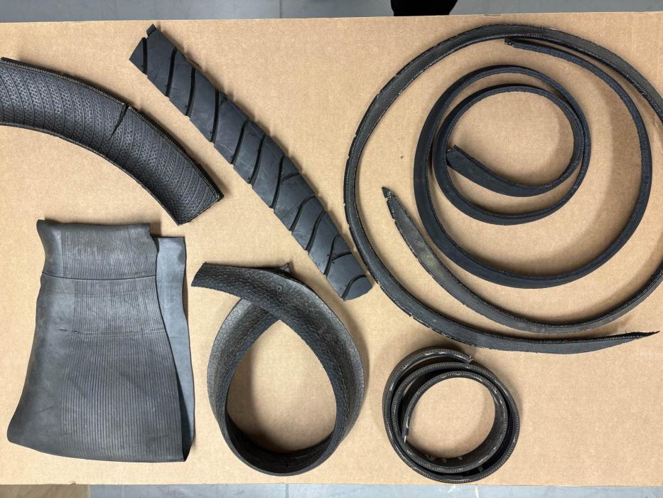 Cut tire samples