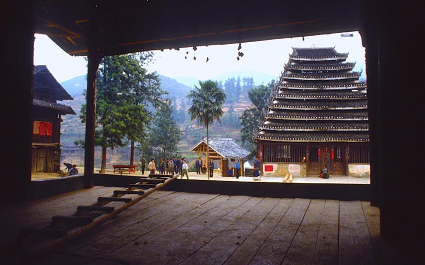 The grounds of an Asian temple.