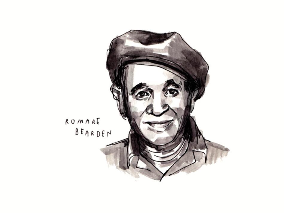 Wendy MacNaughton's pen and ink illustration of artist Romare Bearden